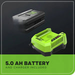 Load image into Gallery viewer, 80V 21" Cordless Battery 4-in-1 Push Lawn Mower: 5.0 Ah Battery and 4A Charger, LM2108