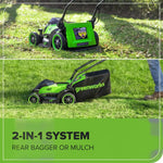 Load image into Gallery viewer, 40V 14" Cordless Battery BL Push Lawn Mower: 4.0 Ah Battery and Charger, LM1414