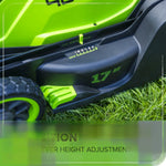 Load image into Gallery viewer, 40V 17" Cordless Battery Brushless Push Lawn Mower: 4.0 Ah Battery and Charger, LM1724