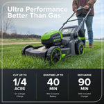 Load image into Gallery viewer, 60V 17" Cordless Battery Push Lawn Mower: 4.0 Ah Battery and Charger, LM1716