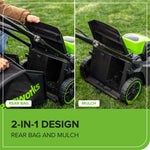 Load image into Gallery viewer, 60V 17" Cordless Battery Push Lawn Mower: 4.0 Ah Battery and Charger, LM1716