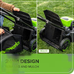 Load image into Gallery viewer, 60V 17" Cordless Battery Push Lawn Mower: 4.0 Ah Battery and Charger, LM1716