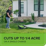 Load image into Gallery viewer, 48V (24V x 2) 14" Cordless Battery Brushless Push Lawn Mower: (2) 4.0 Ah Battery and 2A Dual-port Charger, LM1412