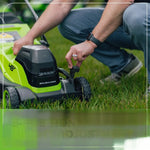 Load image into Gallery viewer, 48V (24V x 2) 14" Cordless Battery Brushless Push Lawn Mower: (2) 4.0 Ah Battery and 2A Dual-port Charger, LM1412