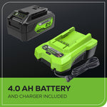 Load image into Gallery viewer, 24V 13" Cordless Battery Brushless Push Lawn Mower: 4.0 Ah Battery and Charger, LM1322