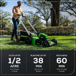 Load image into Gallery viewer, 80V 21" Cordless Battery 4-in-1 Push Lawn Mower: 4.0 Ah Battery and Charger, LM2108