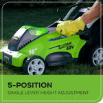 Load image into Gallery viewer, 40V 16" Cordless Battery Push Lawn Mower w/ 4.0Ah Battery & Charger, LM1604