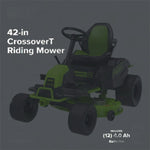 Load image into Gallery viewer, 80V 42" Cordless Battery CrossoverT Riding Lawn Mower, Twelve (12) 4.0 Ah Batteries and (3) Dual-Port Turbo Chargers, CRT4281