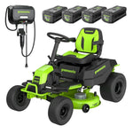 Load image into Gallery viewer, 80V 42" Cordless Battery CrossoverT Riding Lawn Mower, (4) 5.0Ah Batteries and 600W Wall Charger, CRT4282