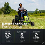 Load image into Gallery viewer, 80V 42" Cordless Battery CrossoverT Riding Lawn Mower, (4) 5.0Ah Batteries and 600W Wall Charger, CRT4282