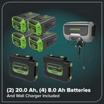 Load image into Gallery viewer, 60V 54" MaximusZ Zero Turn Riding Mower with (2) 20.0 Ah, (4) 8.0 Ah Batteries and 1.5kW Charger, MZ5461