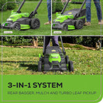 Load image into Gallery viewer, 40V 25" Cordless Battery Brushless Dual Blade Self-Propelled Lawn Mower: (2) 4.0 Ah Batteries and Dual-Port Charger, LM2504S
