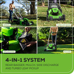 Load image into Gallery viewer, OPEN BOX 80V 21" Cordless Battery 4-in-1 Self-Propelled Lawn Mower: 4.0 Ah Battery and Charger, LM2108S