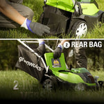 Load image into Gallery viewer, 40V 14" Cordless Battery Push Lawn Mower: 4.0 Ah Battery and Charger, LM1404