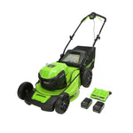 Load image into Gallery viewer, 48V (24V x 2) 20" Cordless Battery Push Mower: (2) 4.0 Ah USB Batteries and Dual-Port Rapid Charger, LM2002