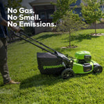 Load image into Gallery viewer, 48V (24V x 2) 20" Cordless Battery Push Mower: (2) 4.0 Ah USB Batteries and Dual-Port Rapid Charger, LM2002