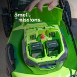 Load image into Gallery viewer, 48V (24V x 2) 21" Cordless Battery Self-Propelled Lawn Mower w/ Two (2) 5.0Ah USB Batteries & Dual Port Charger, LM2112S
