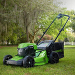 Load image into Gallery viewer, 48V (24V x 2) 21" Cordless Battery Self-Propelled Lawn Mower w/ Two (2) 5.0Ah USB Batteries & Dual Port Charger, LM2112S