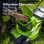 Load image into Gallery viewer, 48V (24V x 2) 20" Cordless Battery Push Mower: (2) 4.0 Ah USB Batteries and Dual-Port Rapid Charger, LM2002