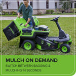 Load image into Gallery viewer, 60V 30" CrossoverT Riding Lawn Tractor, Bagger Included, (4) 8.0 Ah (1) 20.0Ah Batteries and 600-Watt Charger, CRT3062