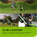 Load image into Gallery viewer, 60V 25" Cordless Battery Dual Blade Self-Propelled Lawn Mower w/ Two (2) 4.0Ah Batteries & Dual-Port Charger, LM2516S