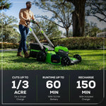 Load image into Gallery viewer, 40V 21" Cordless Battery Self-Propelled Lawn Mower: 5.0 Ah USB Batteries and Charger, LM2154S