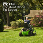 Load image into Gallery viewer, 80V 42" Cordless Battery CrossoverT Riding Lawn Mower w/ Six (6) 5.0Ah Batteries and Three (3) Dual Port Turbo Chargers, CRZ4281