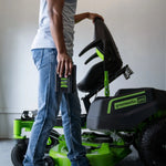 Load image into Gallery viewer, 80V 42" Cordless Battery CrossoverT Riding Lawn Mower w/ Six (6) 5.0Ah Batteries and Three (3) Dual Port Turbo Chargers, CRZ4281