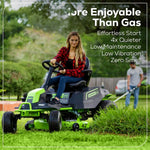 Load image into Gallery viewer, RENEWED 60V 42" Cordless Battery CrossoverT Riding Lawn Mower, (4) 8.0 Ah Batteries and (2) Dual-Port Turbo Chargers, CRT4262