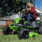 Load image into Gallery viewer, 60V 42" Cordless Battery CrossoverT Riding Lawn Mower: (6) 8.0 Ah Batteries and (3) Dual-Port Turbo Chargers, CRT4261