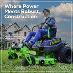 Load image into Gallery viewer, 60V 42" Electric CrossoverZ Zero Turn Mower with (4) 8 Ah Batteries and (2) Dual-Port Turbo Chargers, CRZ4262