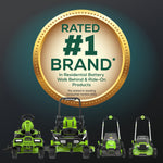 Load image into Gallery viewer, 60V 42" Cordless Battery CrossoverT Riding Lawn Mower, (4) 8.0 Ah Batteries and (2) Dual-Port Turbo Chargers, CRT4262
