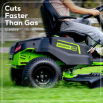Load image into Gallery viewer, 60V 42" Cordless Battery CrossoverT Riding Lawn Mower, (4) 8.0 Ah Batteries and (2) Dual-Port Turbo Chargers, CRT4262