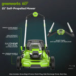 Load image into Gallery viewer, 60V 21" Cordless Battery Dual Blade Self-Propelled Mower, (1) 8Ah battery and 6A Charger, LM2146S