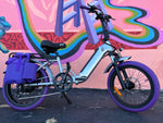 Load image into Gallery viewer, Custom Purple Rain 750 w Electric Folding eBike 20x3 Fat tire electric bike