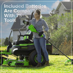 Load image into Gallery viewer, 80V 54" MaximusZ Zero Turn Riding Mower: (2) 16.0 Ah and (4) 6.0 Ah Batteries and 1.5kW Charger, MZ5481