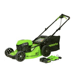 Load image into Gallery viewer, 48V (24V x 2) 21" Cordless Battery Self-Propelled Lawn Mower w/ Two (2) 5.0Ah USB Batteries & Dual Port Charger, LM2112S