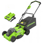 Load image into Gallery viewer, 40V 16" Cordless Battery Brushless Push Lawn Mower: 4.0 Ah Battery and Charger, LM1624