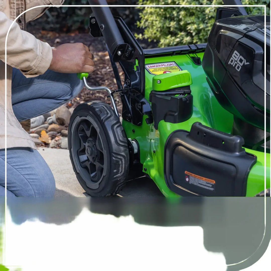 80V 22" Cordless Battery Dual Blade Self-Propelled Lawn Mower: (2) 4.0 Ah Batteries and Rapid Charger, LM2208S