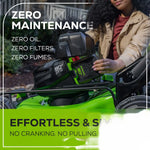 Load image into Gallery viewer, 80V 22" Cordless Battery Dual Blade Self-Propelled Lawn Mower: (2) 4.0 Ah Batteries and Rapid Charger, LM2208S