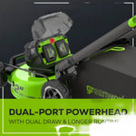 Load image into Gallery viewer, 80V 22" Cordless Battery Dual Blade Self-Propelled Lawn Mower: (2) 4.0 Ah Batteries and Rapid Charger, LM2208S