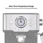 Load image into Gallery viewer, GEVI 2-in-1 Espresso Machine with Milk Frother Wand and Dual Temperature Control 20 Bar ECMD0