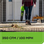 Load image into Gallery viewer, 40V 16" Cordless Battery Brushless Push Lawn Mower and 350 CFM Blower Combo Kit: 4.0 Ah Battery and Charger