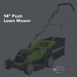 Load image into Gallery viewer, 40V 14" Cordless Battery Push Lawn Mower: 4.0 Ah Battery and Charger, LM1404