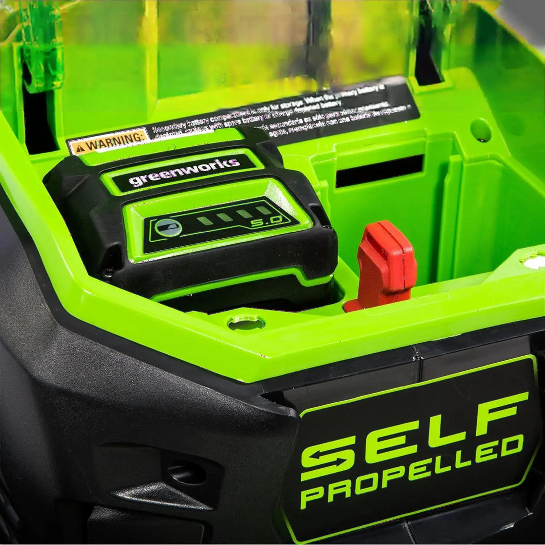40V 21" Cordless Battery Self-Propelled Lawn Mower: 5.0 Ah USB Battery and Charger, LM2104S