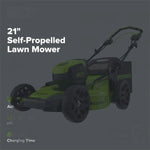 Load image into Gallery viewer, 80V 21" Cordless Battery 3-in-1 Self-Propelled Lawn Mower w/ 4.0Ah Battery &amp; Charger, LM2138S