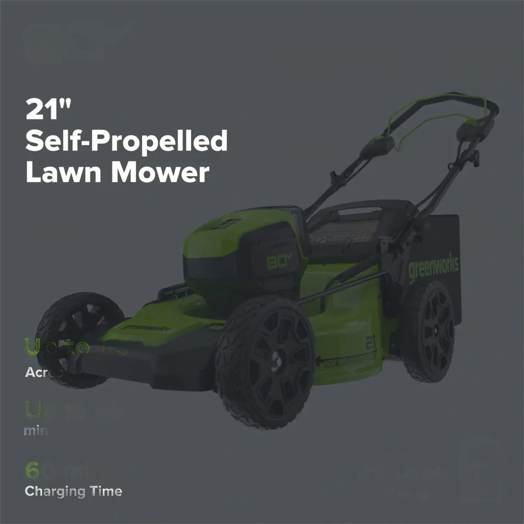 80V 21" Cordless Battery 3-in-1 Self-Propelled Lawn Mower w/ 4.0Ah Battery & Charger, LM2138S