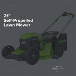 Load image into Gallery viewer, 40V 21" Cordless Battery Self-Propelled Lawn Mower: 5.0 Ah USB Batteries and Charger, LM2154S