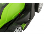 Load image into Gallery viewer, 48V (24V x 2) 17" Cordless Battery Push Lawn Mower w/ Two (2) 4.0Ah USB Batteries &amp; Dual Port Charger, LM1712