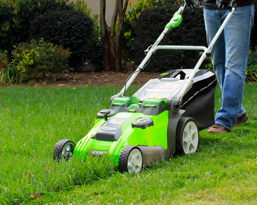 40V 20" Cordless Battery Dual Blade Push Lawn Mower: 4.0 Ah and 2.0 Ah Batteries and Charger, LM2004